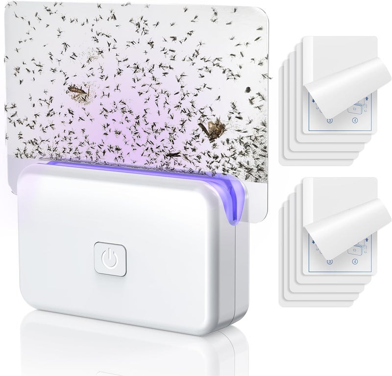 LFSYS Fruit Fly Traps for Indoors (1 Device+10 Refills) Plug in Fly Trap for Gnats, Fruit Flies, Flying Insects Sleek Design Indoor Safe - Image 1